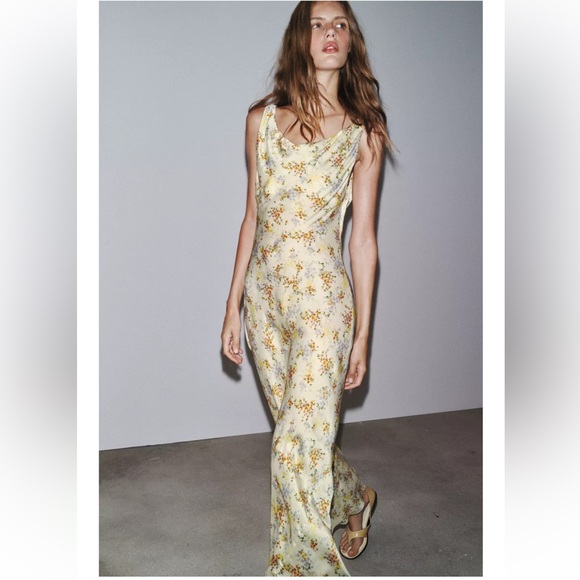 Zara Pants - ZW COLLECTION PRINTED SATIN DRESS